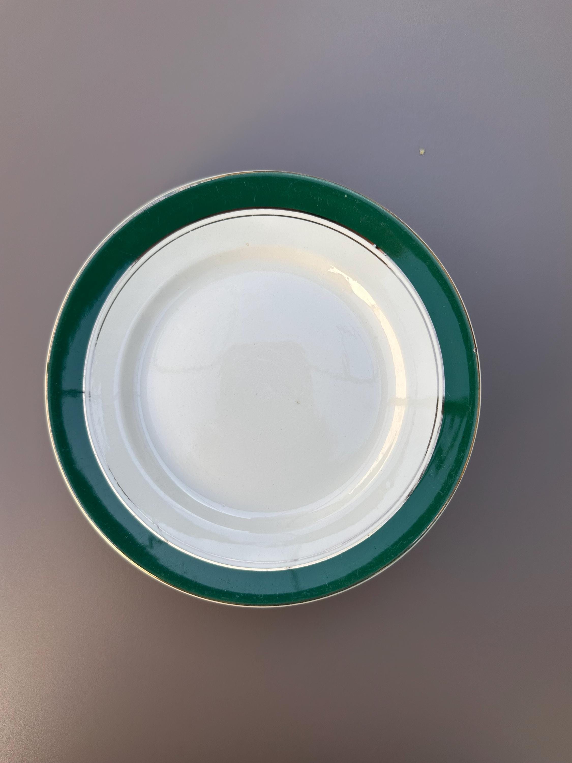 assiettes à dessert anciennes Digoin & Sarreguemines – Modèle Savoie lot de 9