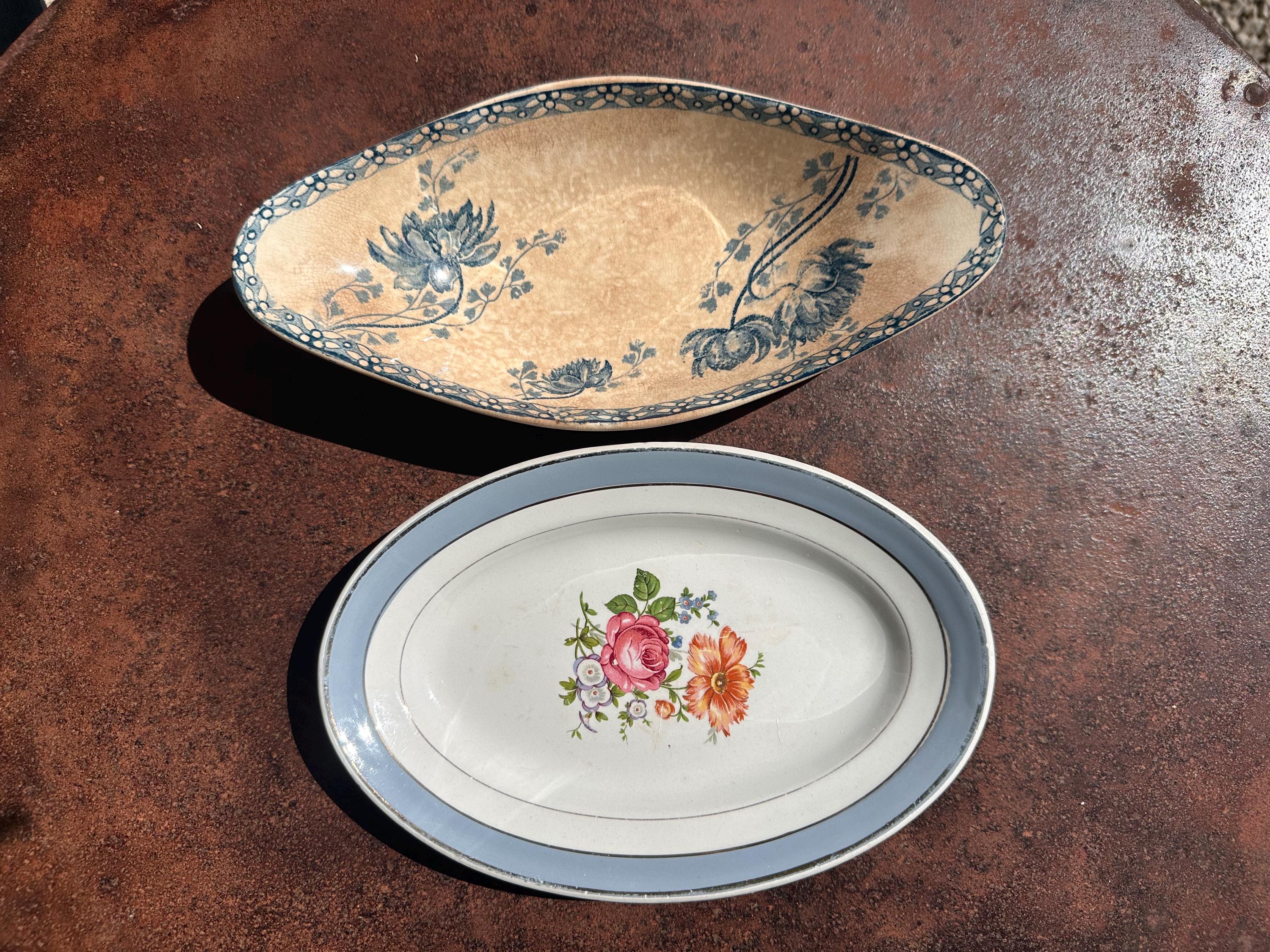 Duo de Raviers Vintage Sarreguemines "Royat" et Lunéville K&G "Versailles"