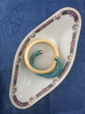 Bernardaud - Ravier Coupelle de service Ravier, Bernardaud & Cie , Limoges, porcelaine ancienne à décor de rose et bleue, début 19 ème