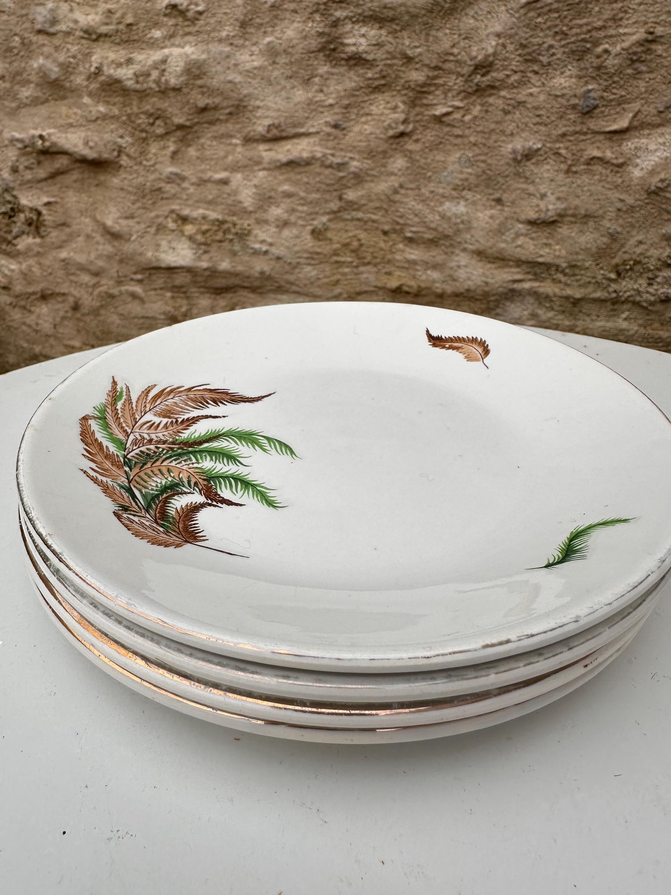 Set of 4 Digoin & Sarreguemines "Lamartine" Dessert Plates