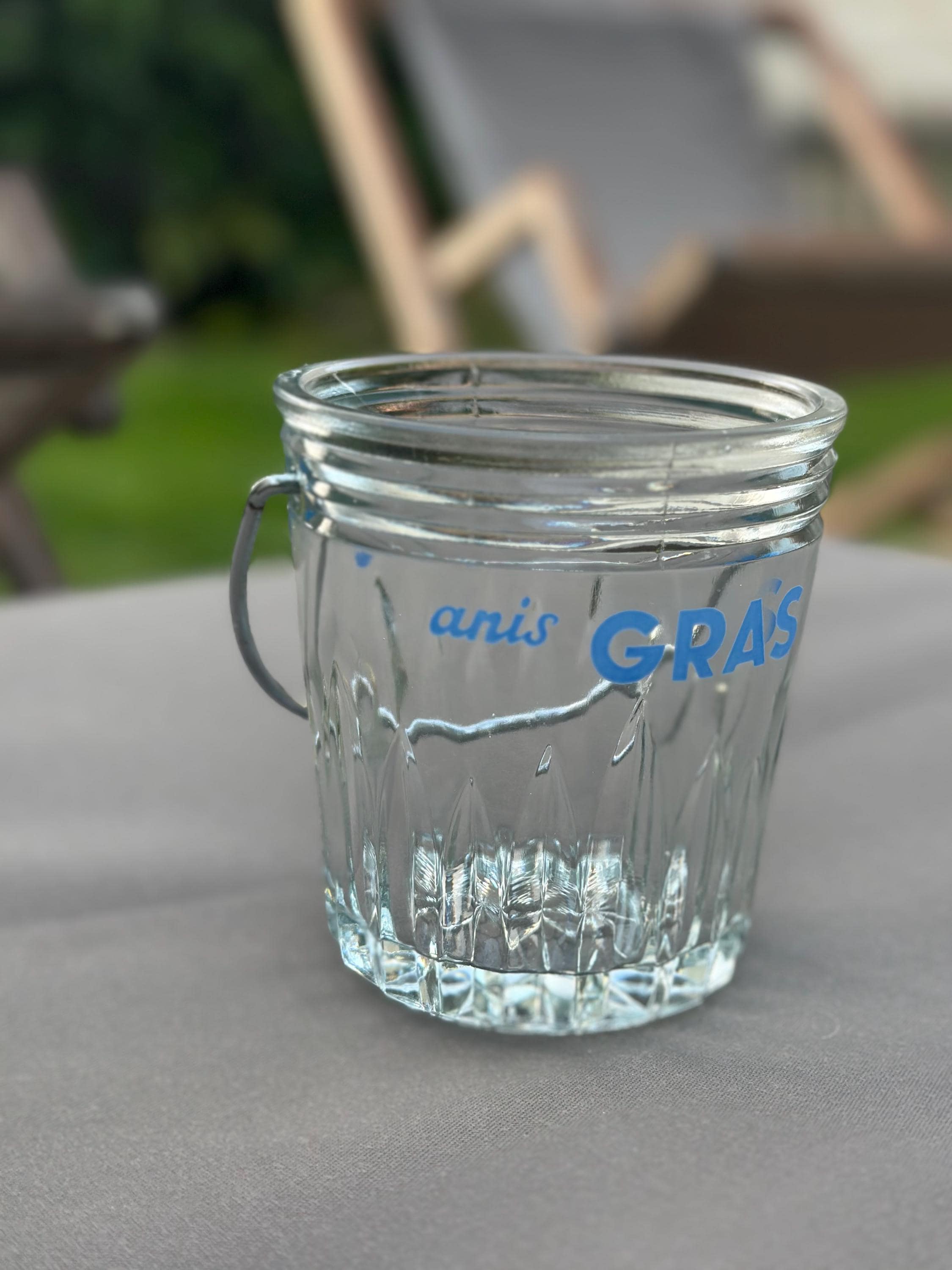 Anis Gras promotional ice bucket – Vintage bistro style