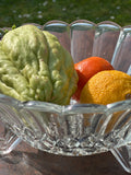 Coupe à fruits tripode en verre vintage – Design rétro