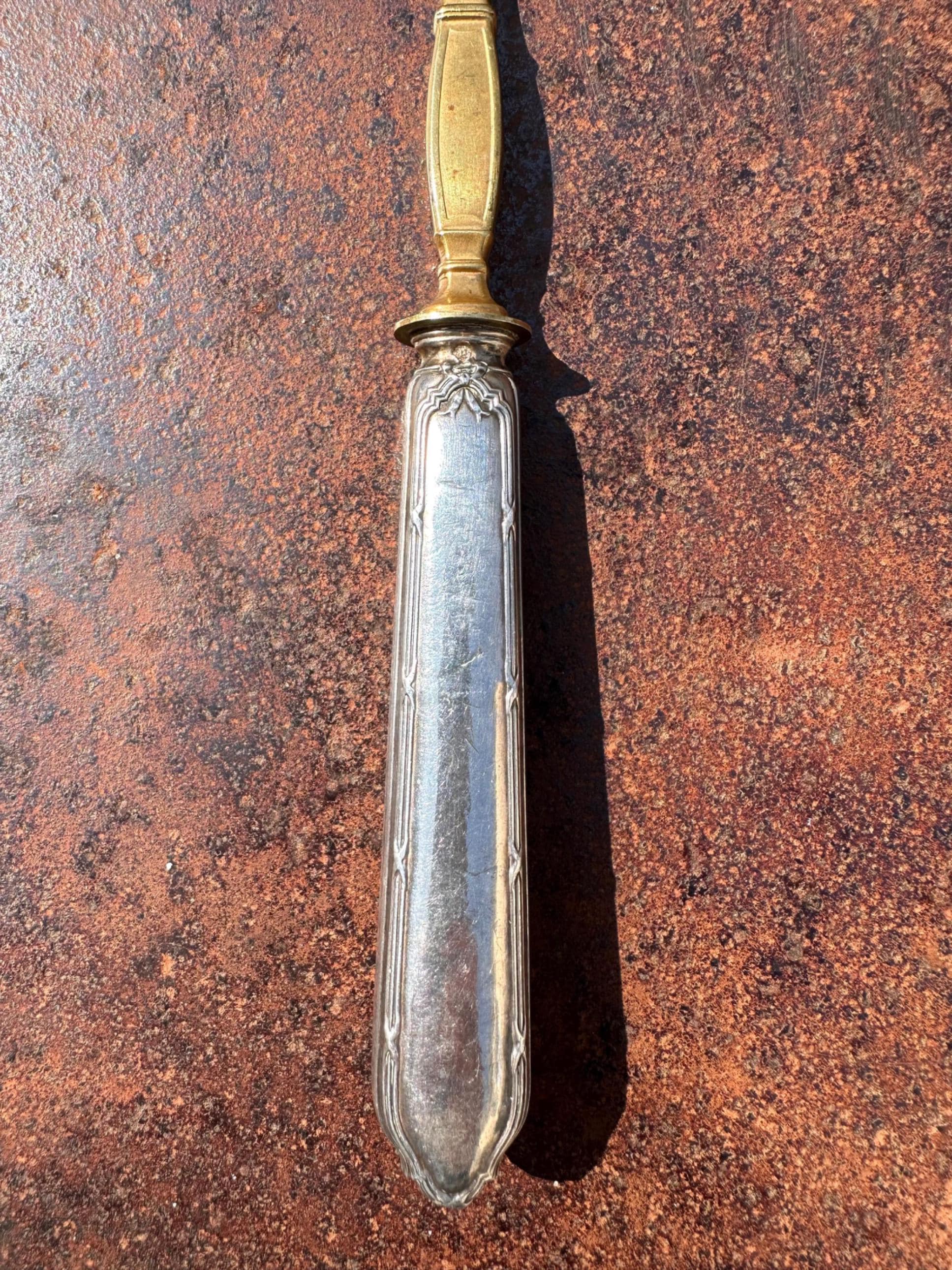 Pelle à glace ancienne en argent et vermeil Hénin & Cie – Style Louis XVI