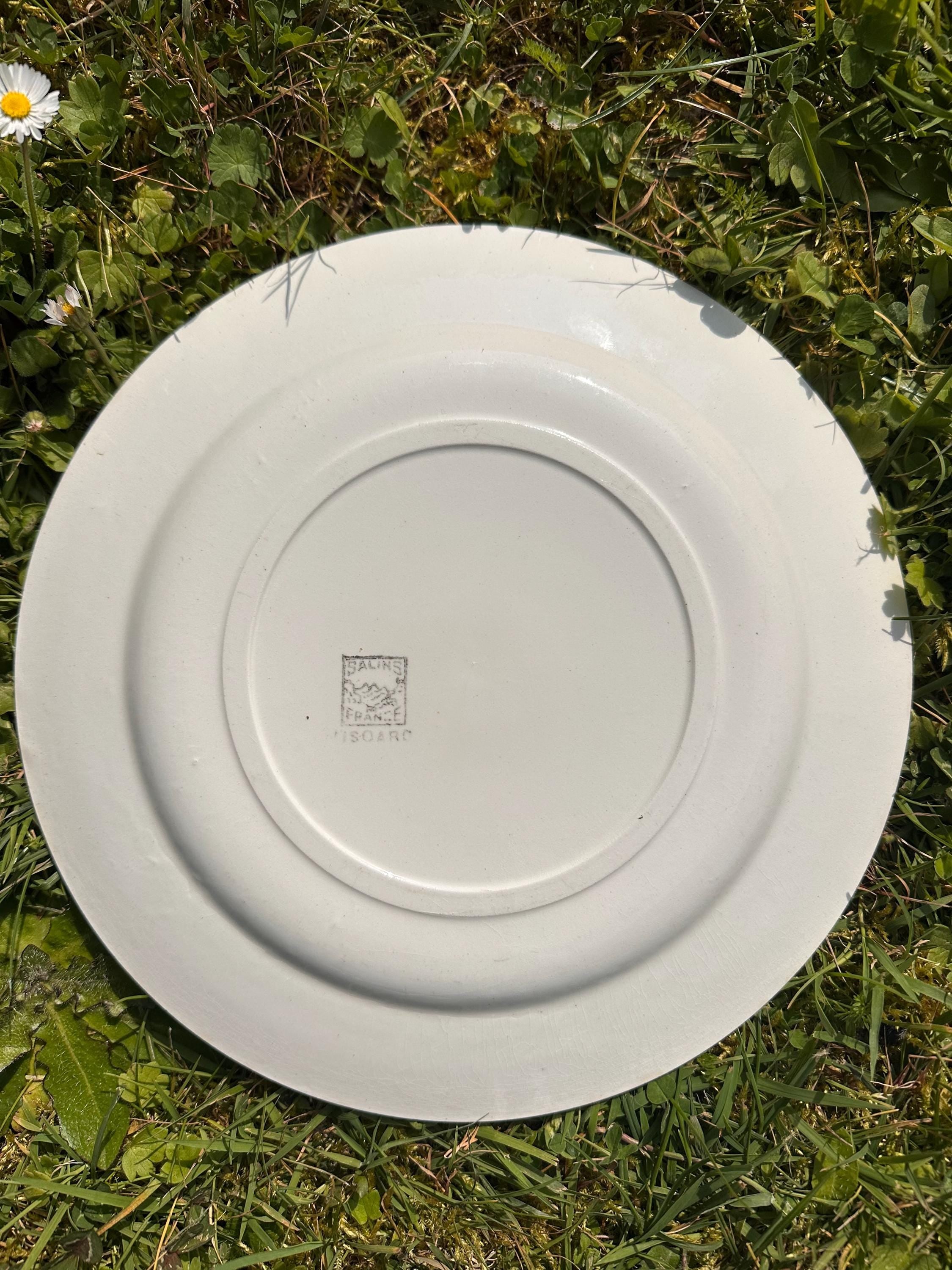 Plat à tarte Salins "Isoard" – Motif quadrillé vert, Ø 27 cm