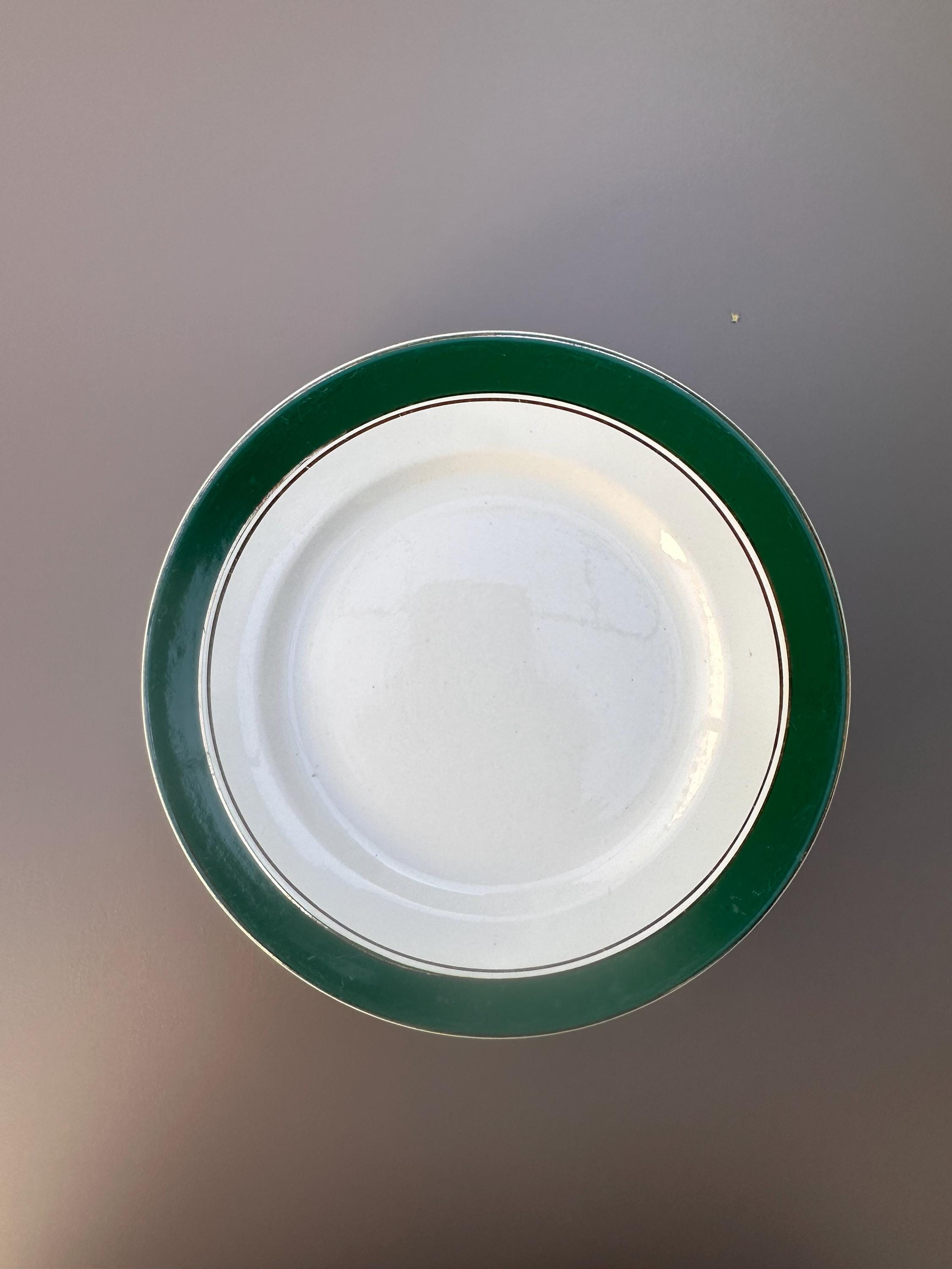 assiettes à dessert anciennes Digoin & Sarreguemines – Modèle Savoie lot de 9