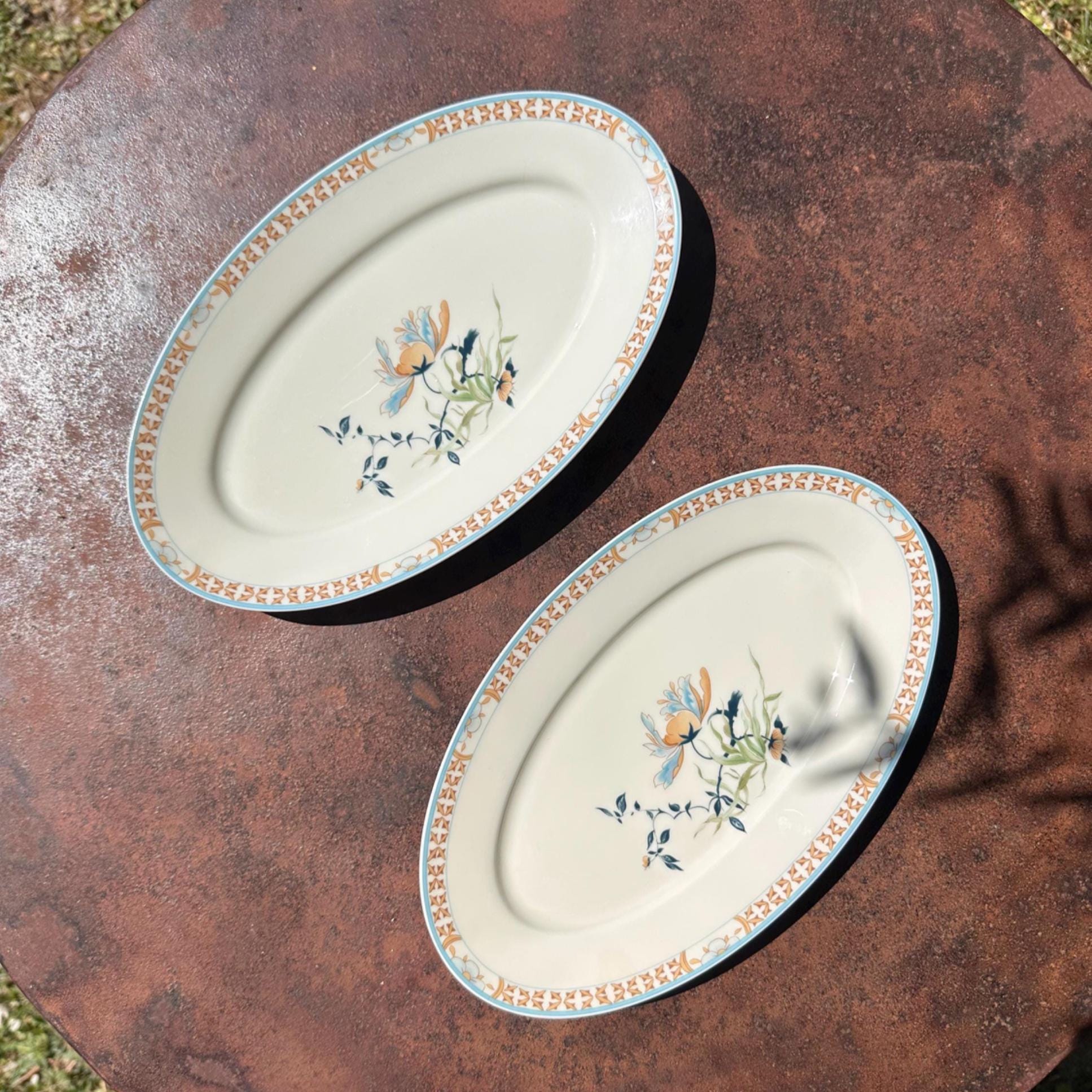 Duo de Raviers en Porcelaine de Limoges - Jammet Seignolles - Modèle "Manille" - Lot de 2 - Vintage France