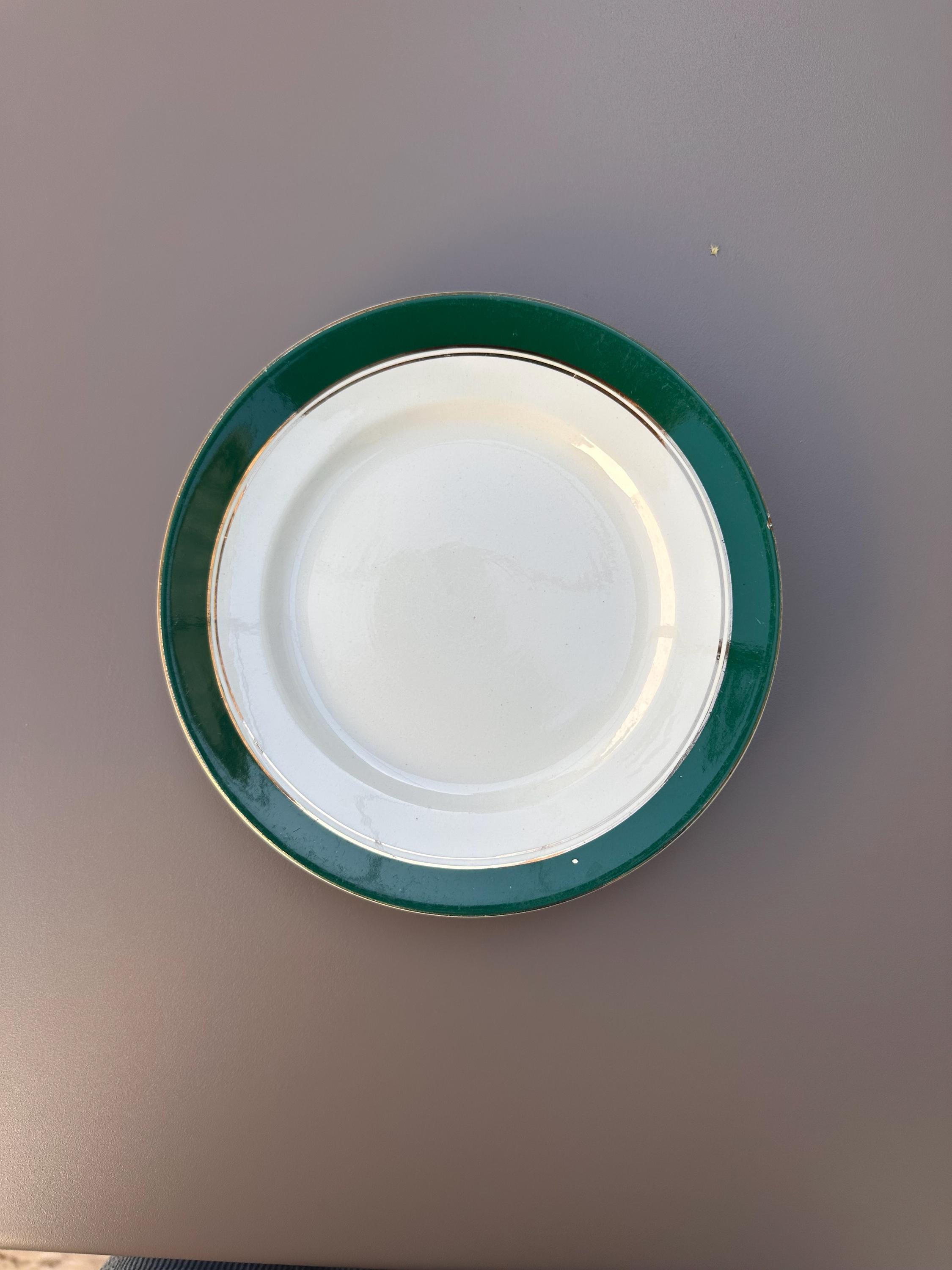 assiettes à dessert anciennes Digoin & Sarreguemines – Modèle Savoie lot de 9