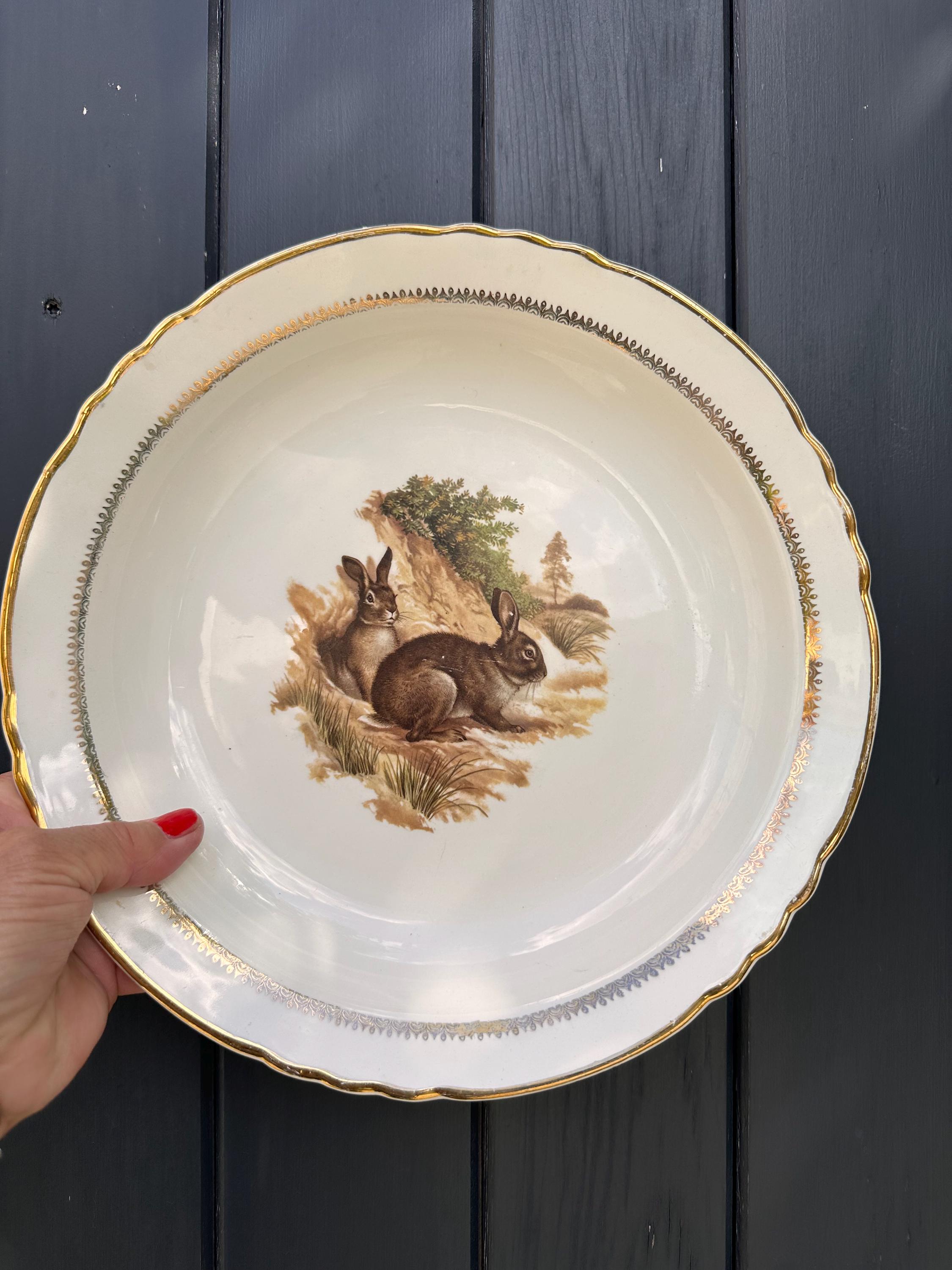 Large hollow dish Moulin des Loups Orchies – Game Bird Model