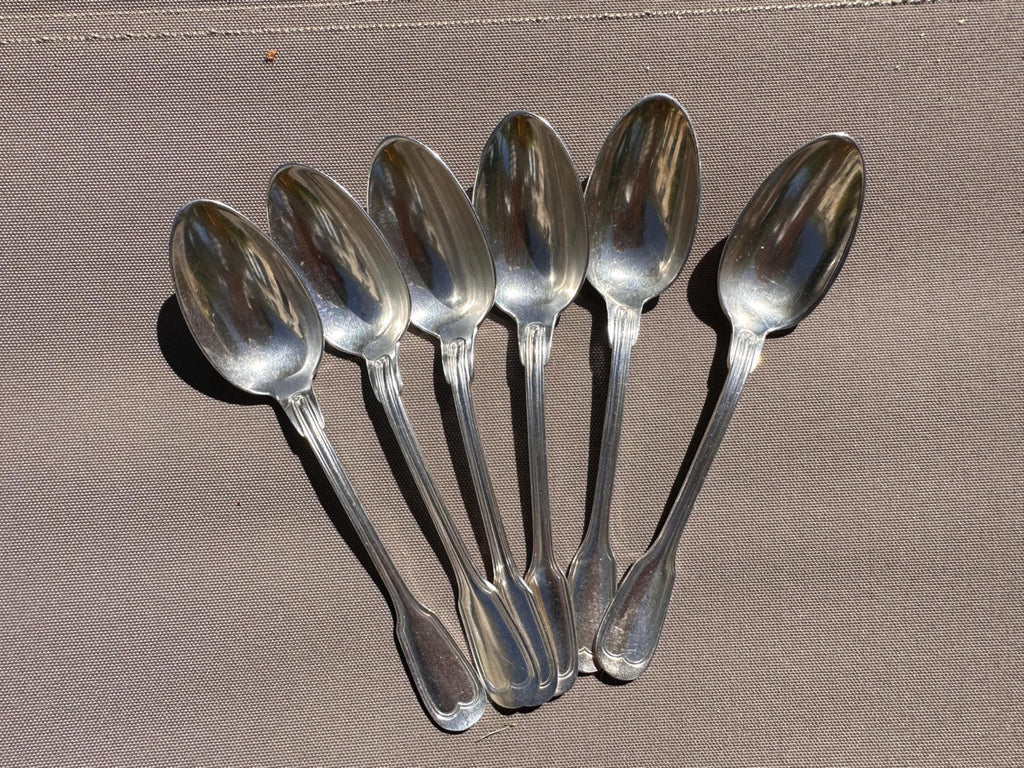 Petites Cuillères Charles Roux Paris en Métal Argenté  - Modèle Filet Vieux Paris - Orfèvrerie française