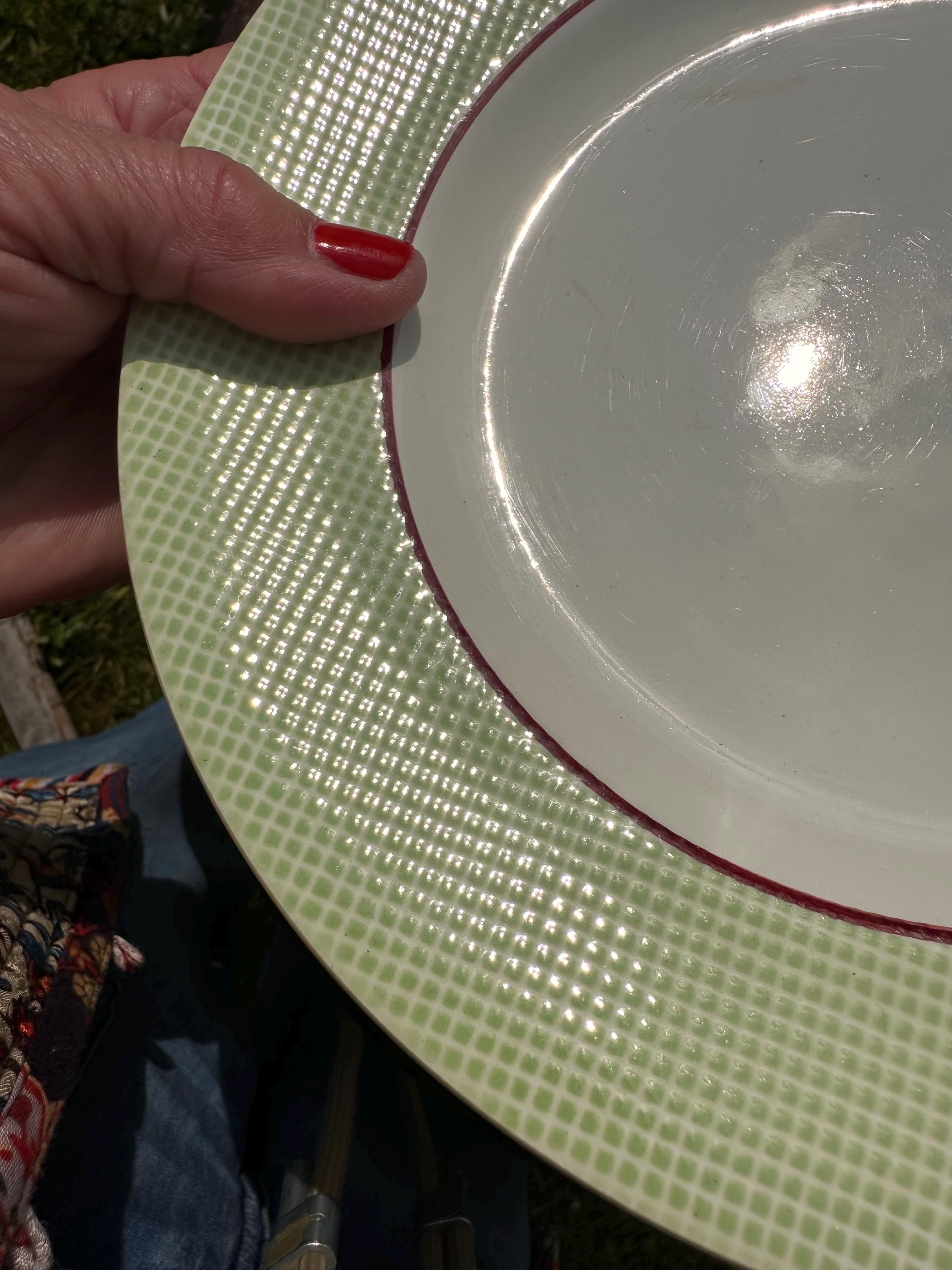 5 assiettes vintage en faïence de Salins – Modèle Izoard