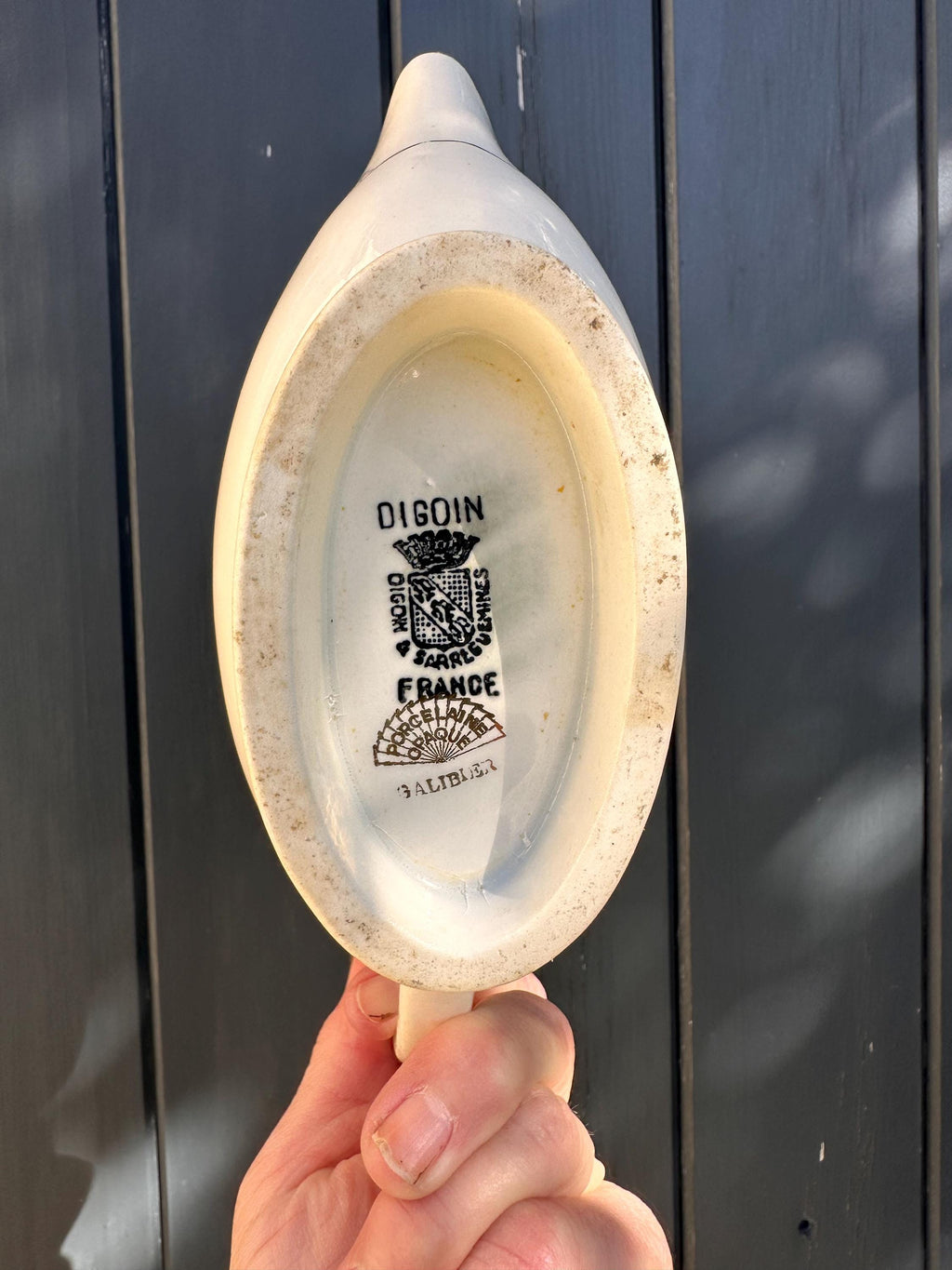Saucière et son ravier Digoin & Sarreguemines  modèle Galibier - Esprit Chalet Chic Montagne - Vintage France - lot de 2