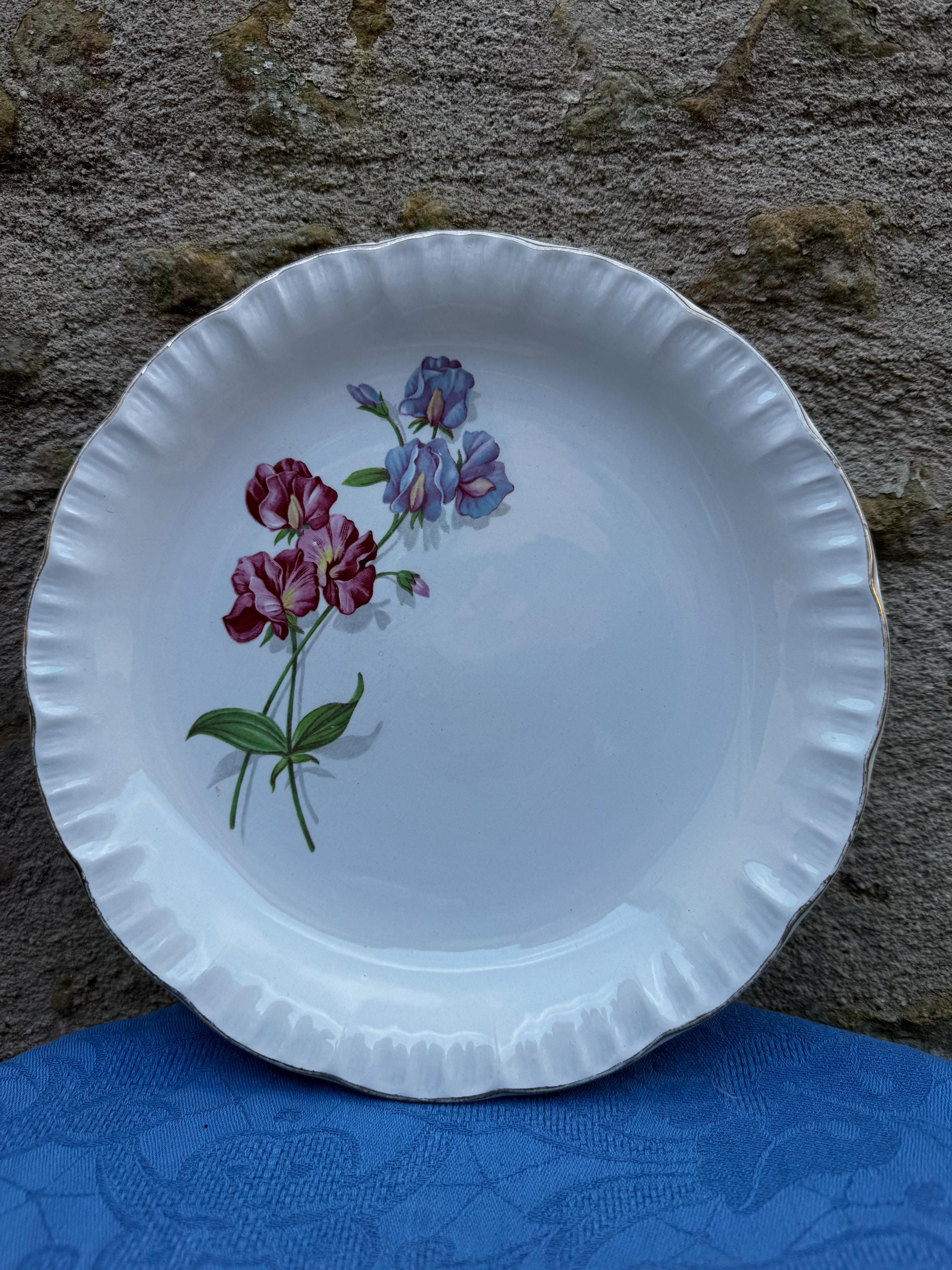 8 antique Digoin & Sarreguemines plates – Cléo pattern