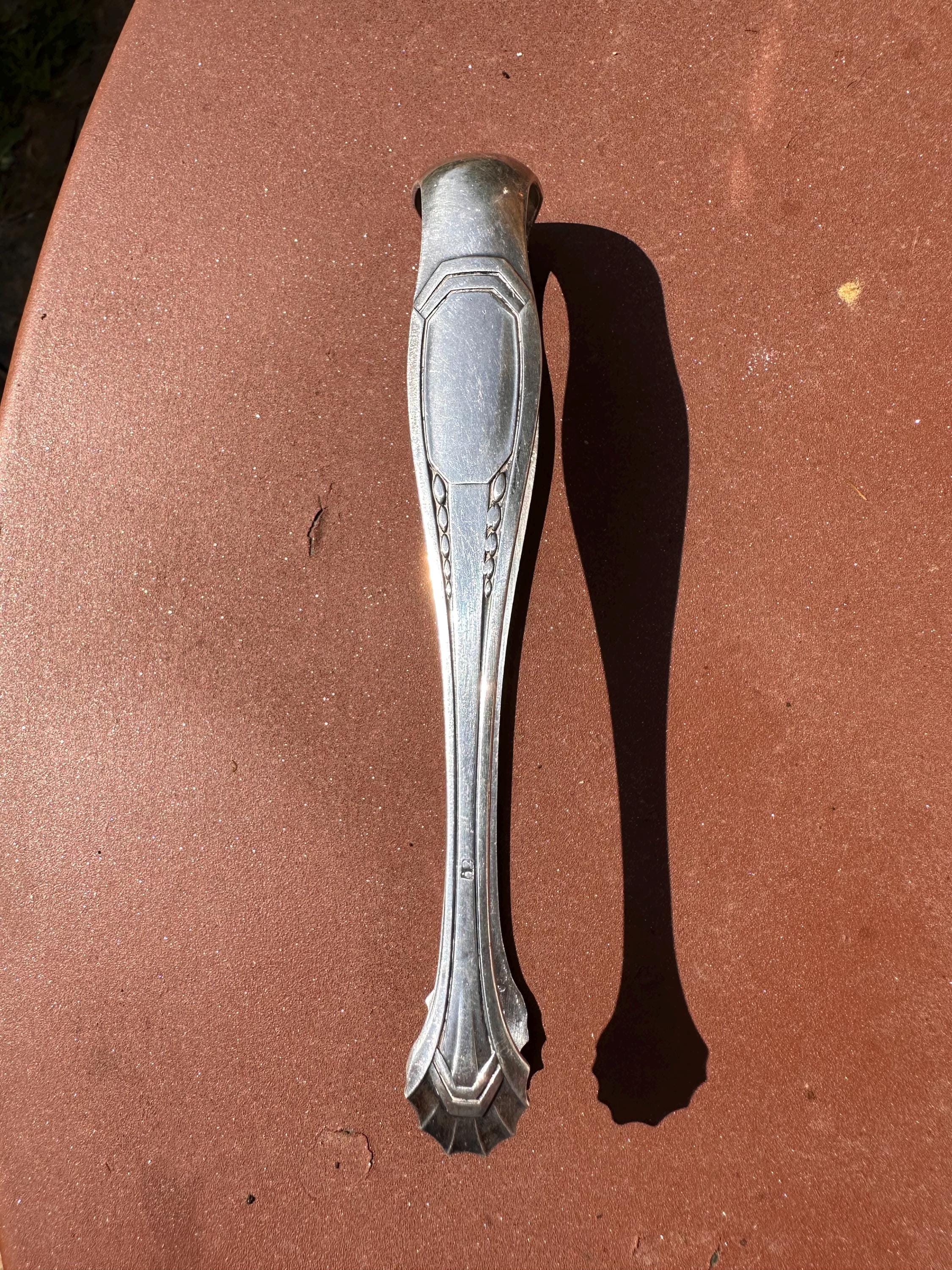Antique silver-plated sugar tongs – Art Deco style